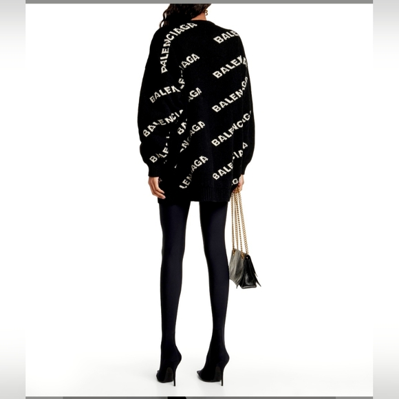 BALENCIAGA Logo intarsia wool sweater - Picture 3 of 9